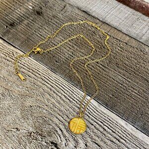 Full Blessing Feng Shui Coin 18K Gold Lucky Pendant Necklace